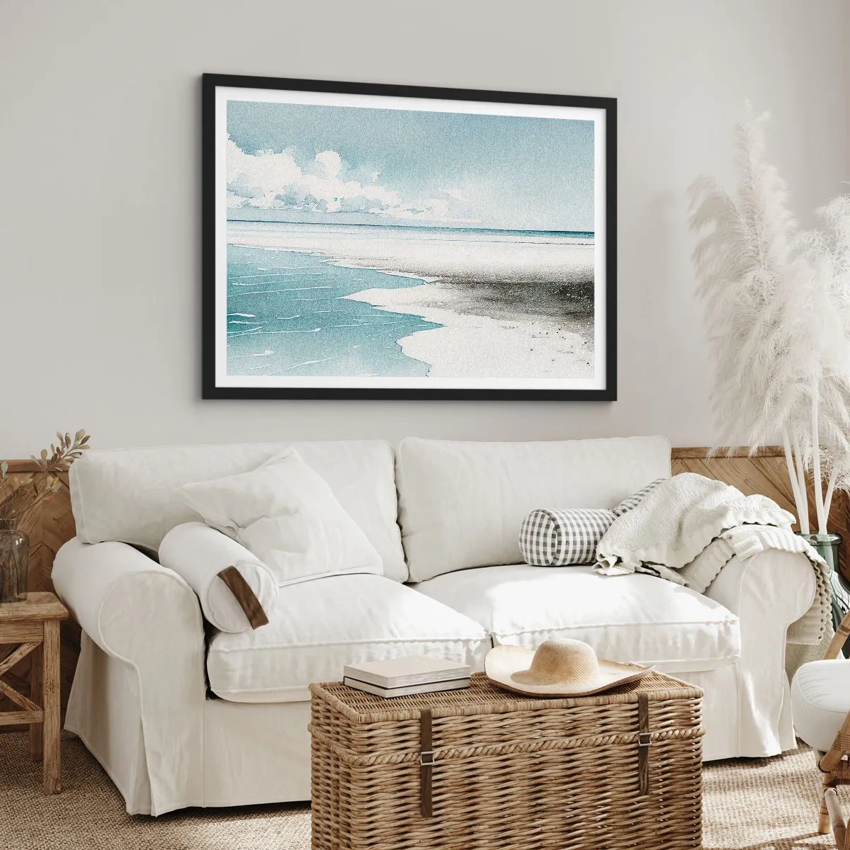 Poster in black frame - Gentle Tide - 40x30 cm