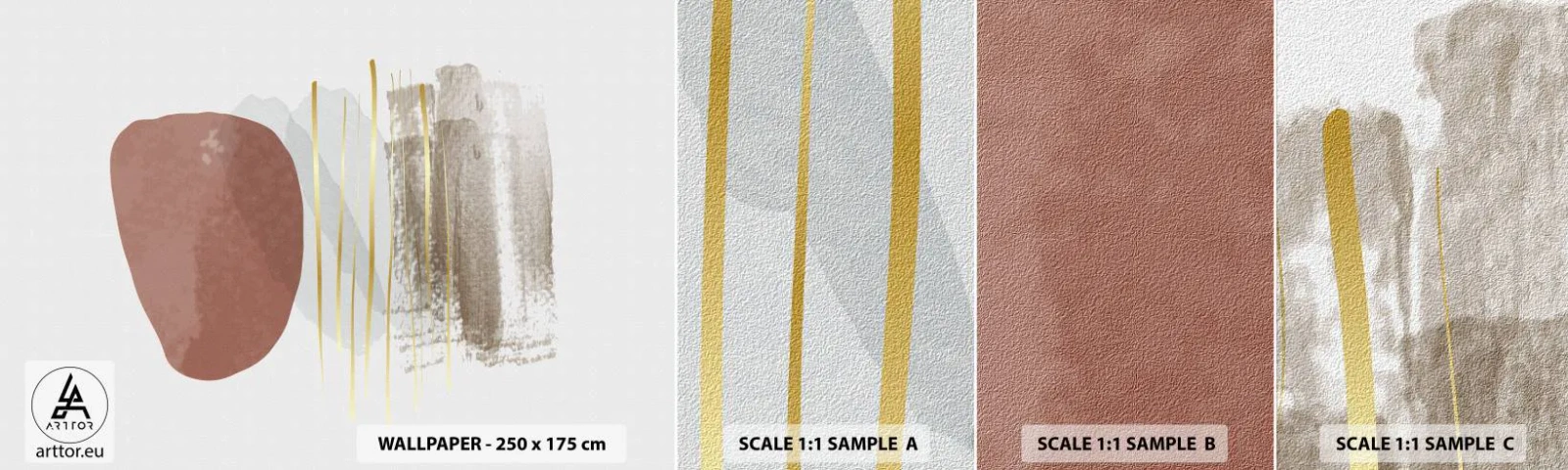 Photo Wallpaper Sample Standard Eco - Abstract Colonnade - Abstraction, Piece, Modern Pattern - 100x30 cm