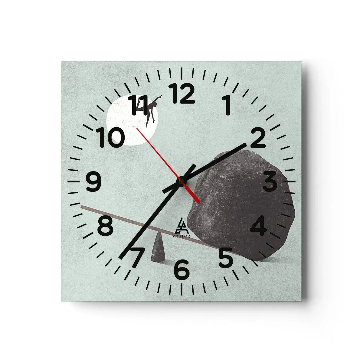 Wall clock - Clock on glass - Dream Come True - 40x40 cm
