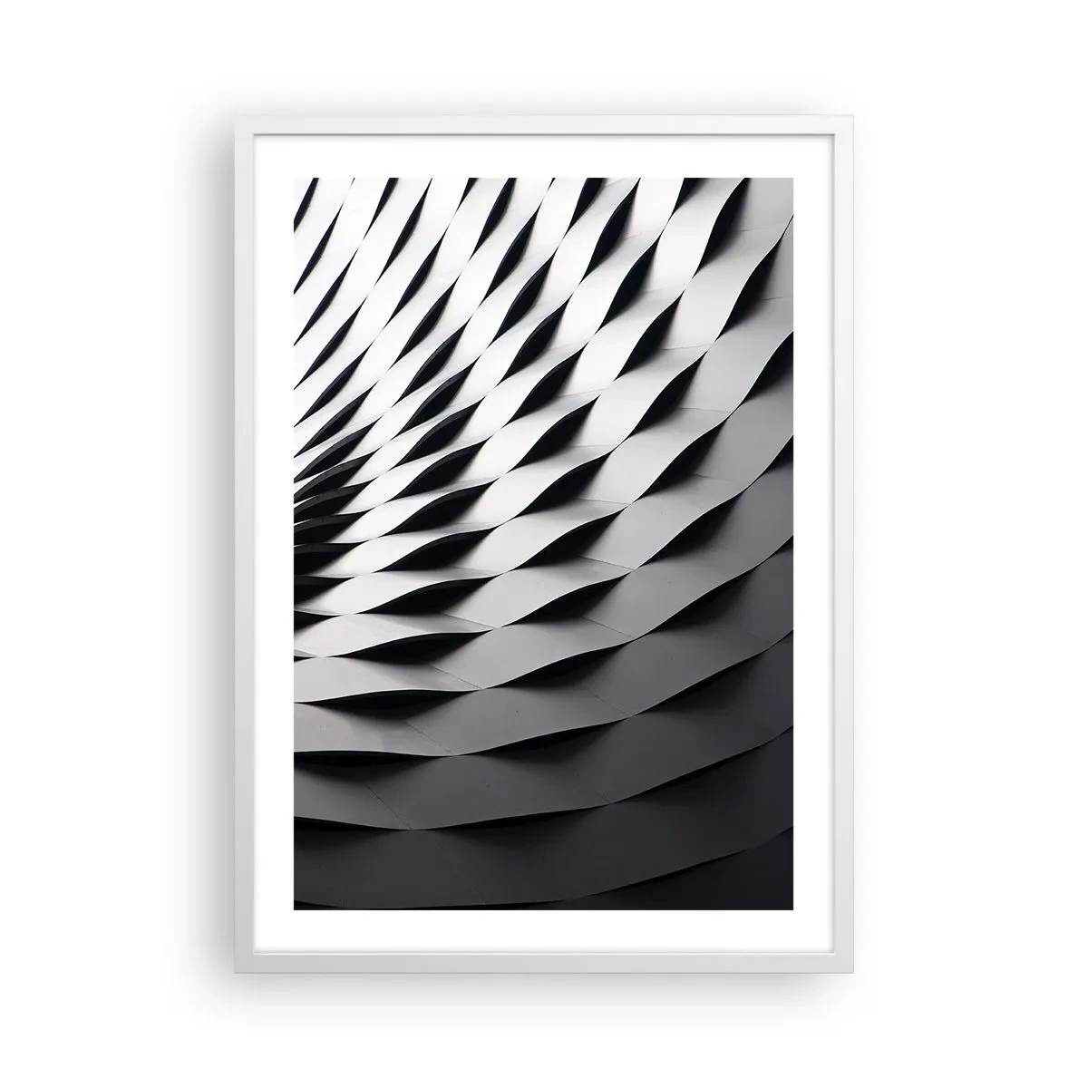 Poster in white frmae - On the Surface of the Wave - 50x70 cm