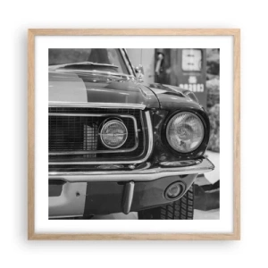 Poster in light oak frame - Rough Ride - 50x50 cm