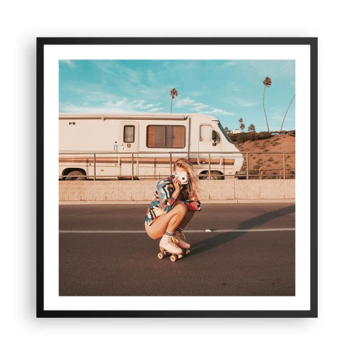 Poster in black frame - Smile, Please! - 60x60 cm