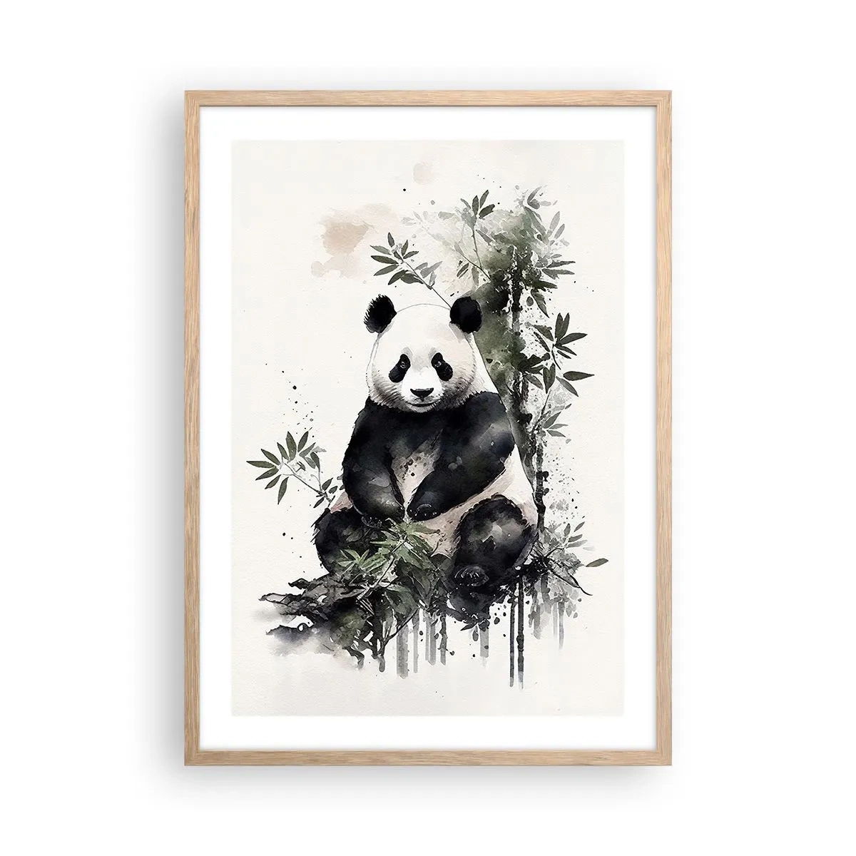 Poster in light oak frame - Greetings from China - 50x70 cm