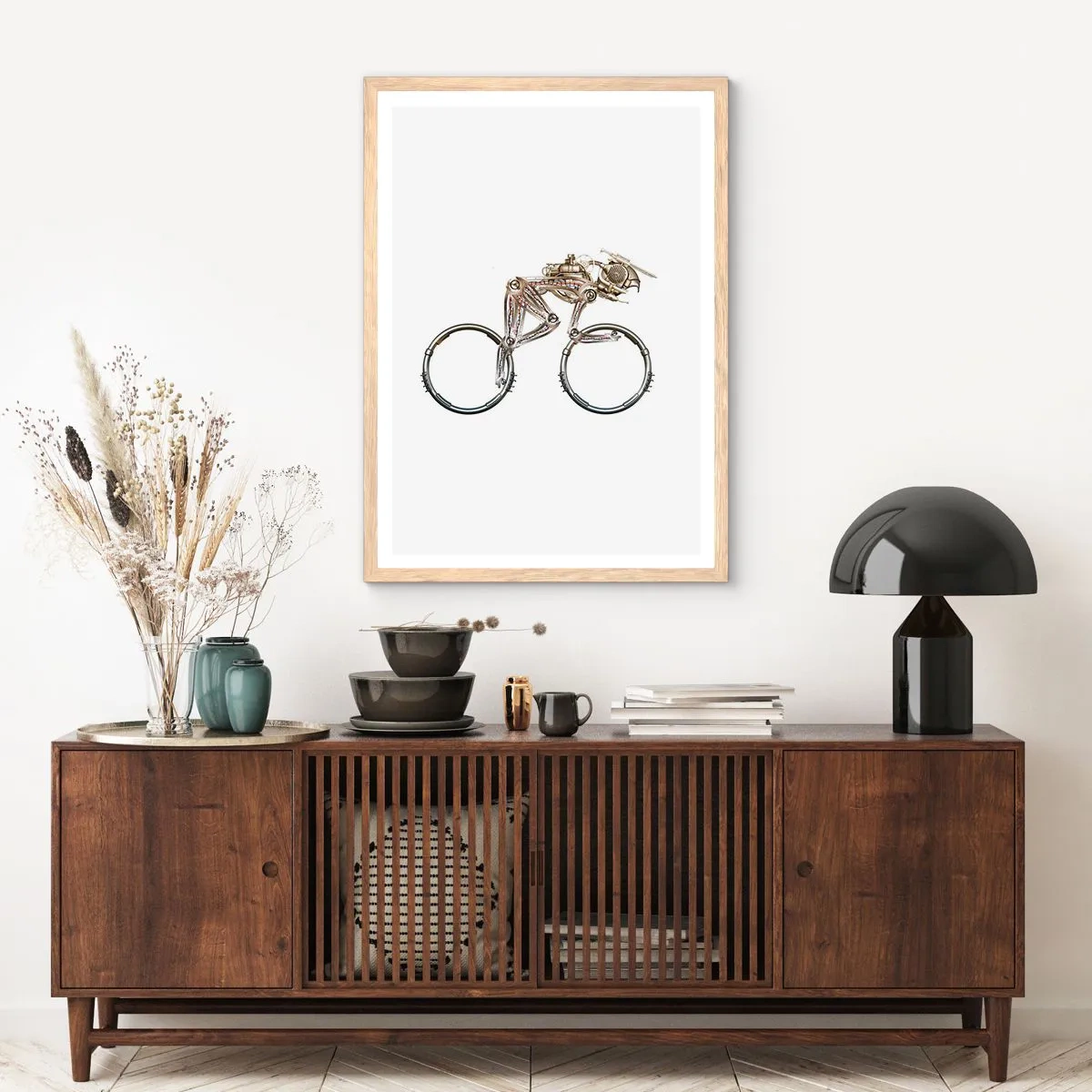 Poster in light oak frame - Wonderful Machinery - 50x70 cm