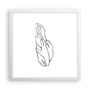 Poster in white frmae - Good Touch - 40x40 cm