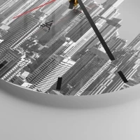 Clock face with lines
