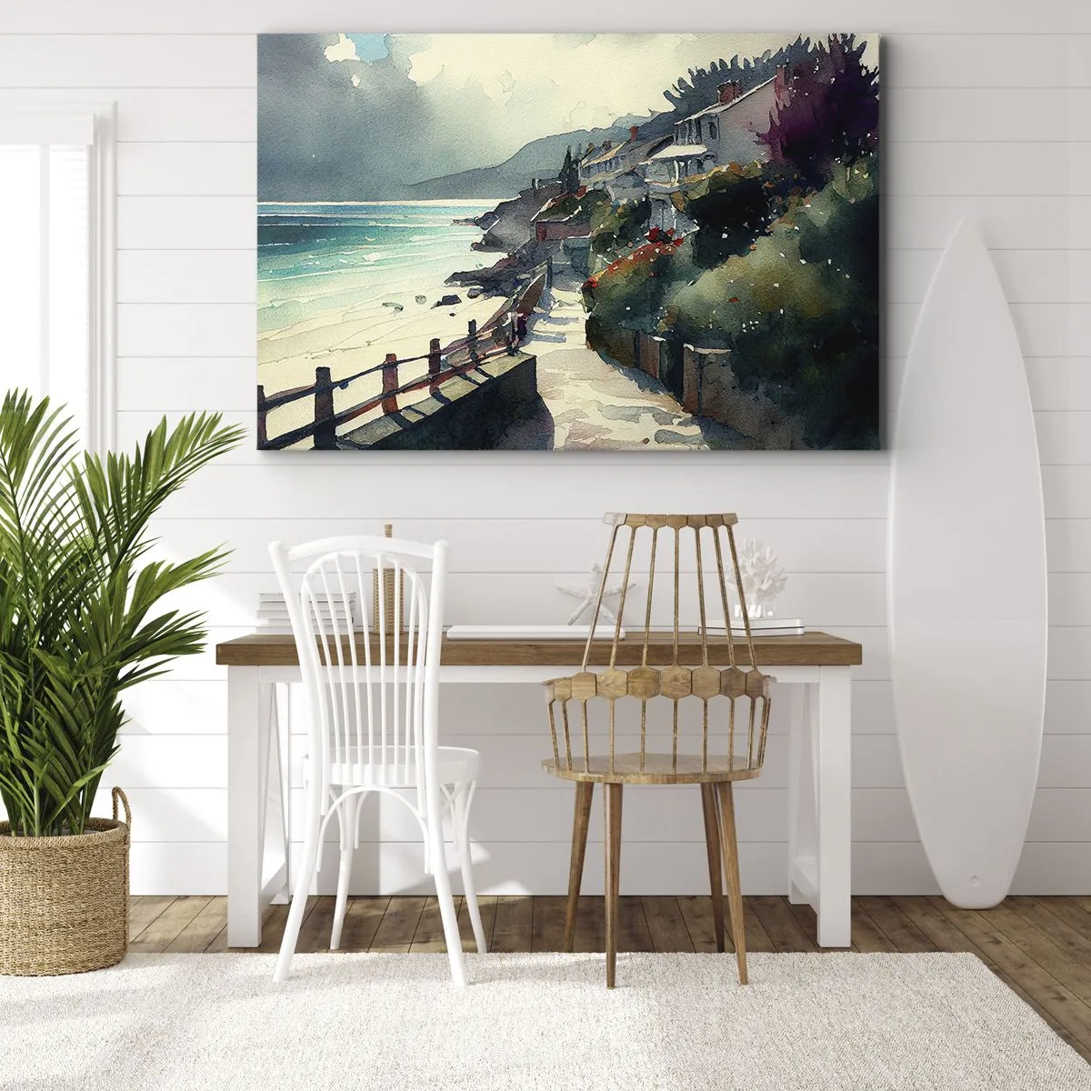 Canvas picture - Mediterranean Town - 100x70 cm