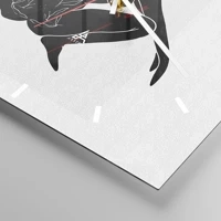 Clock face with lines