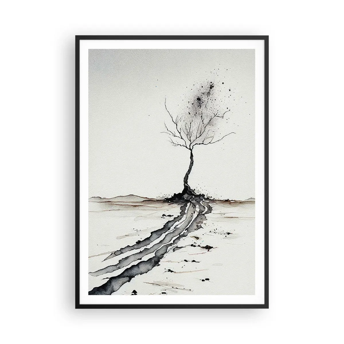 Poster in black frame - Winter Melancholy - 70x100 cm