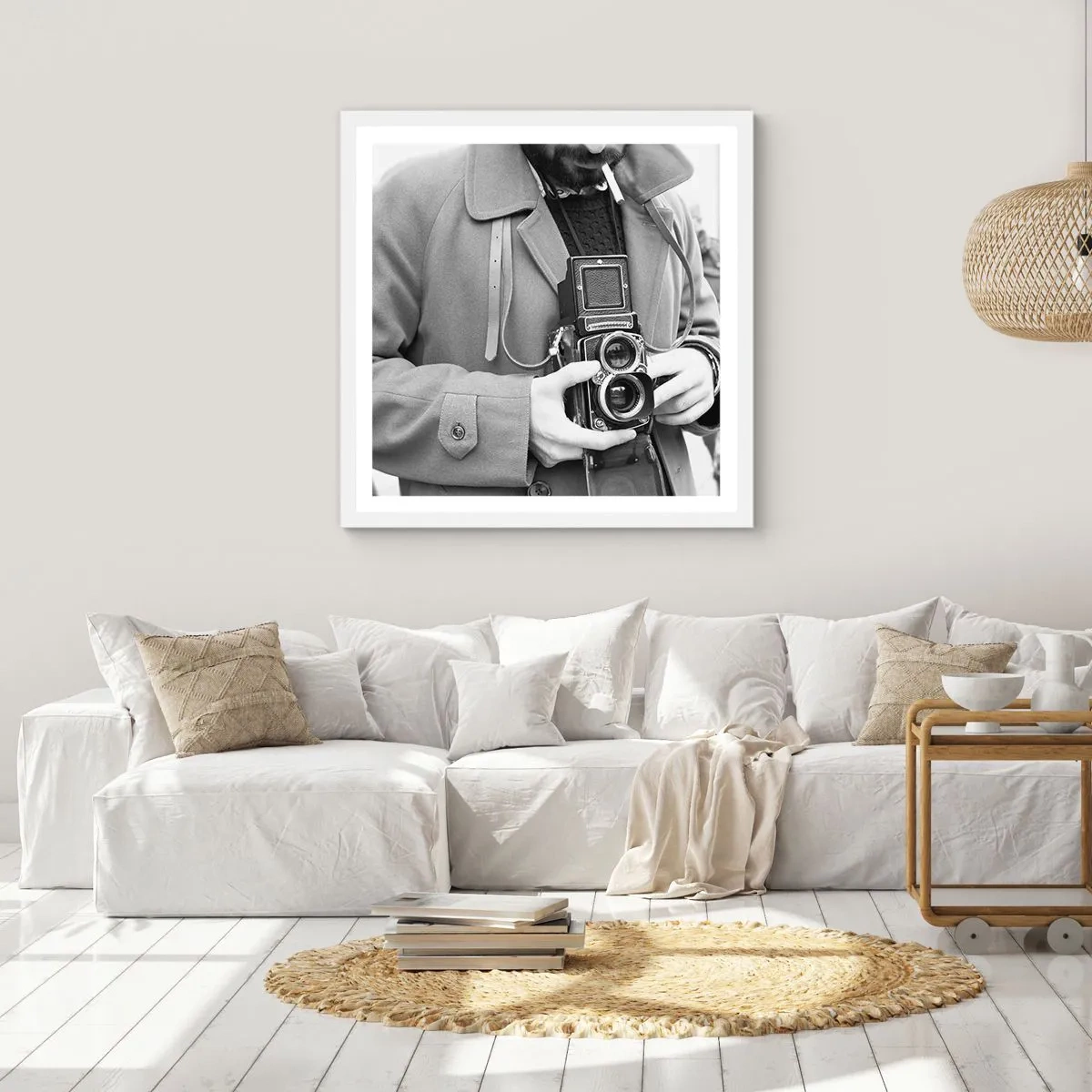 Poster in white frmae - In Retro Style - 50x50 cm