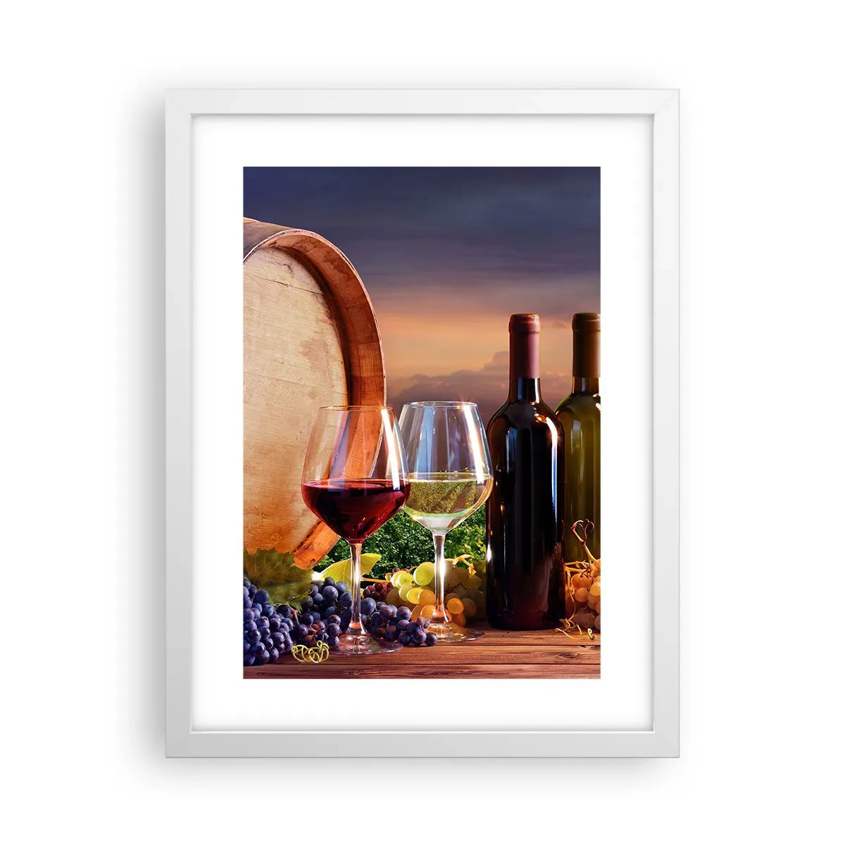 Poster in white frmae - Here Life Is Full of Flavour - 30x40 cm