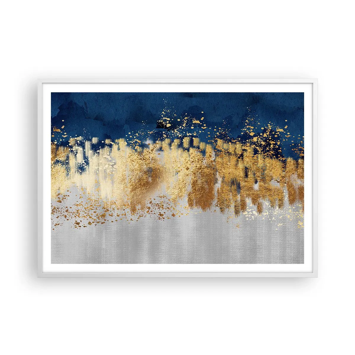 Poster in white frmae - Modern Composition and Twinkle - 100x70 cm