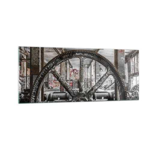 Glass picture - Secret Life of a Factory - 100x40 cm