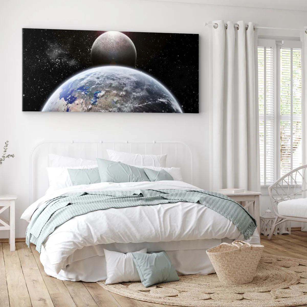 Canvas picture - Space Landscape - Sunrise - 140x50 cm