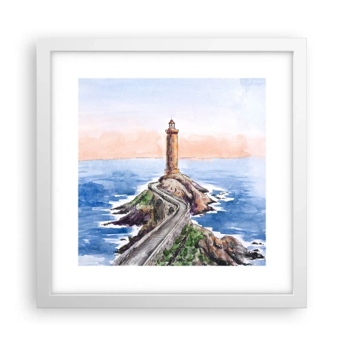 Poster in white frmae - In the Direction of the Sea - 30x30 cm