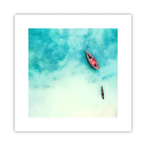 Poster - On the Beaches of Zanzibar, When the Tide Is High - 30x30 cm
