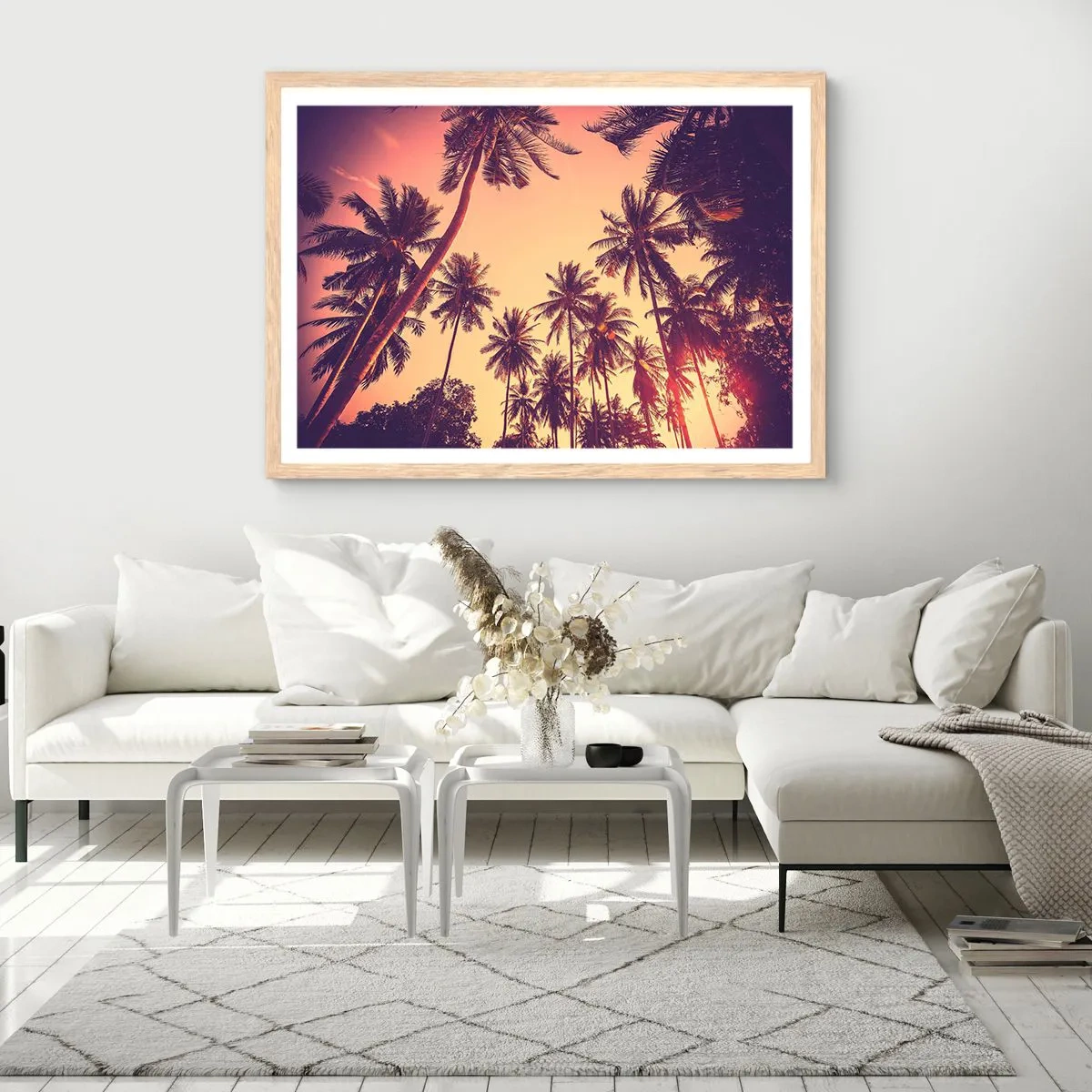 Poster in light oak frame - Tropical Variation - 40x30 cm