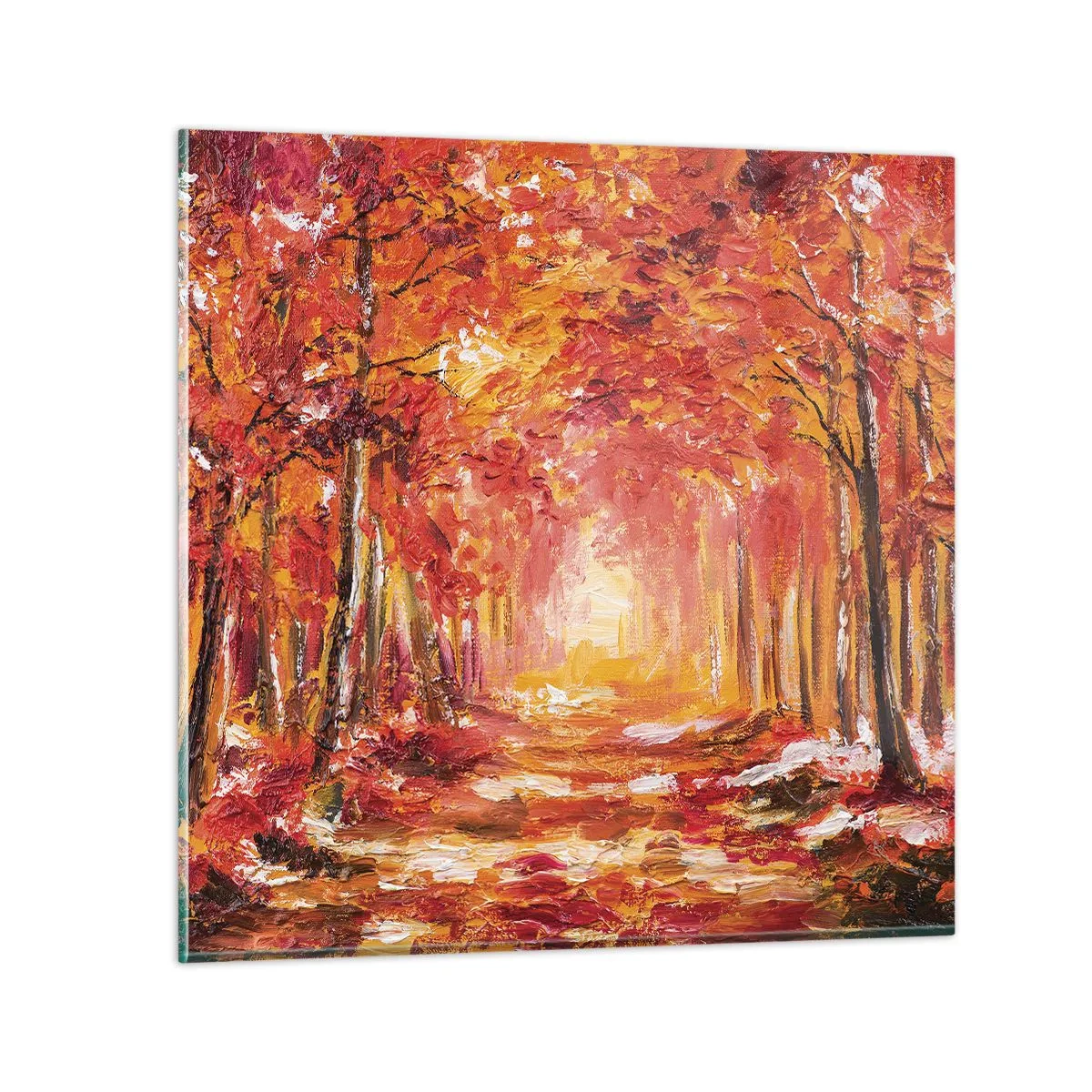 Glass picture - Copper Forest - 60x60 cm