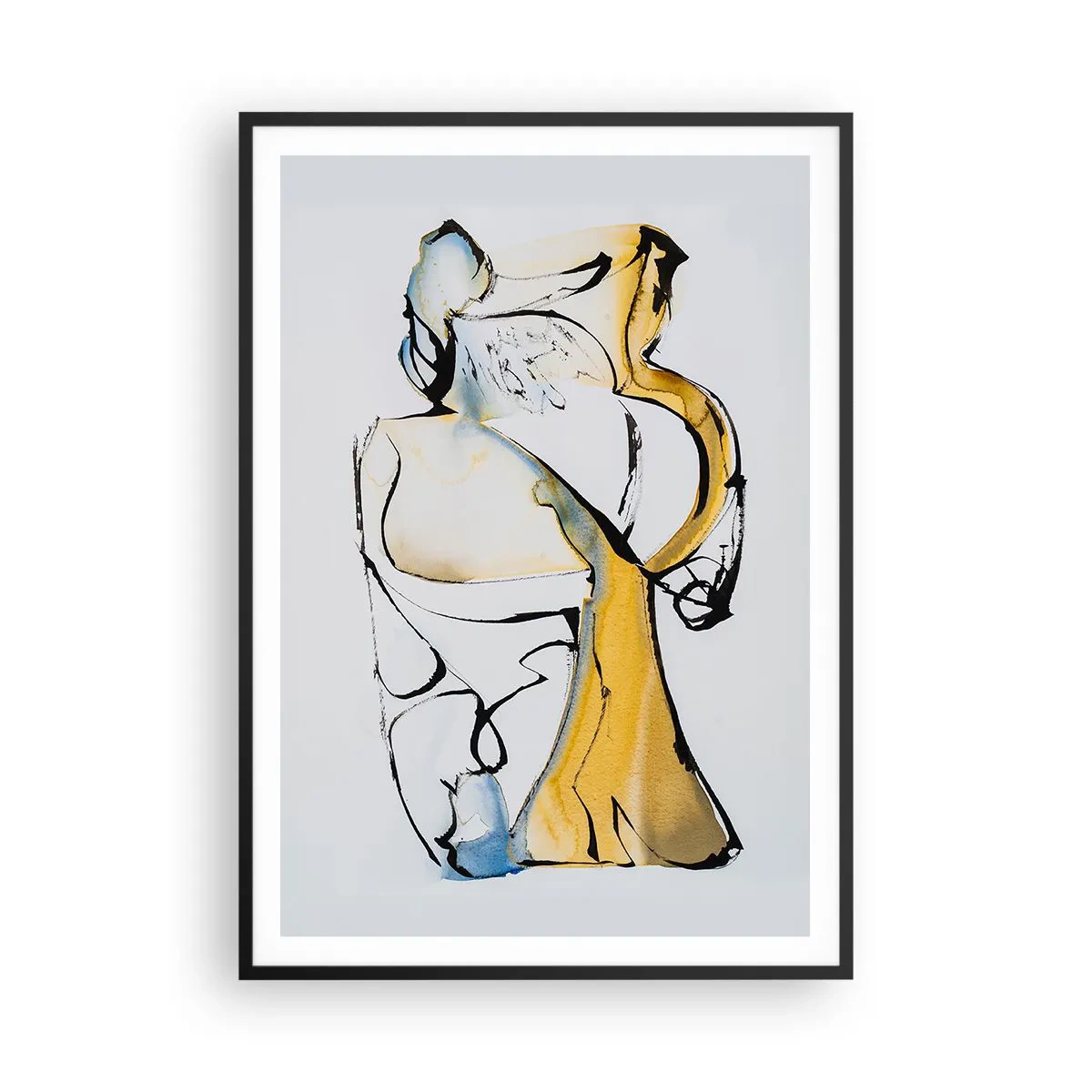 Poster in black frame - Glass Abstract - 70x100 cm
