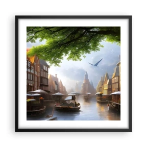 Poster in black frame - Dutch Urban Landscape - 50x50 cm