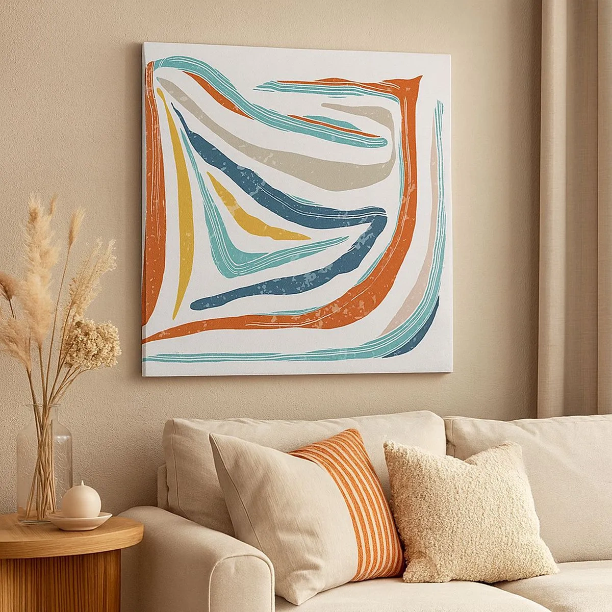 Canvas picture - Abstract with a Friendly Smile - 30x30 cm