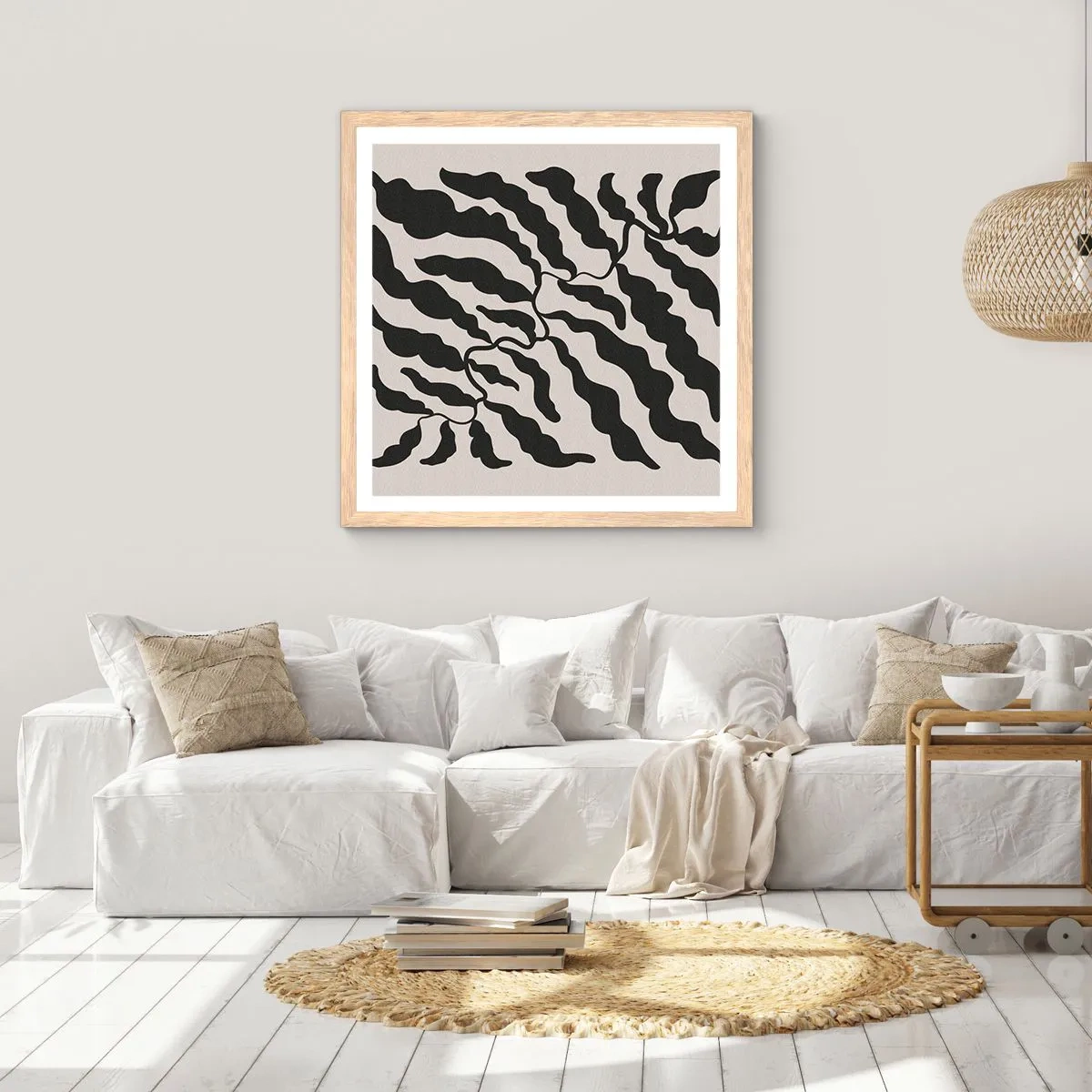 Poster in light oak frame - Nature of a Square - 60x60 cm