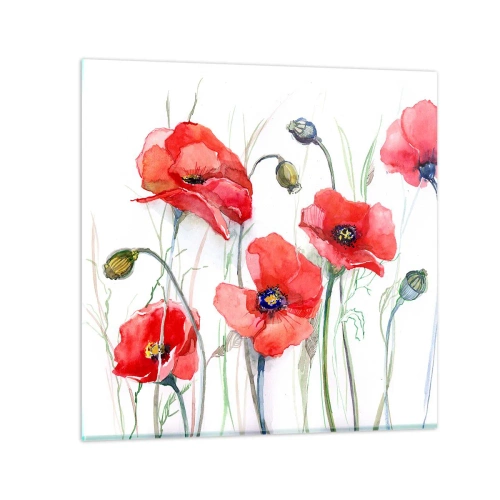 Glass picture - Polish Flowers - 60x60 cm
