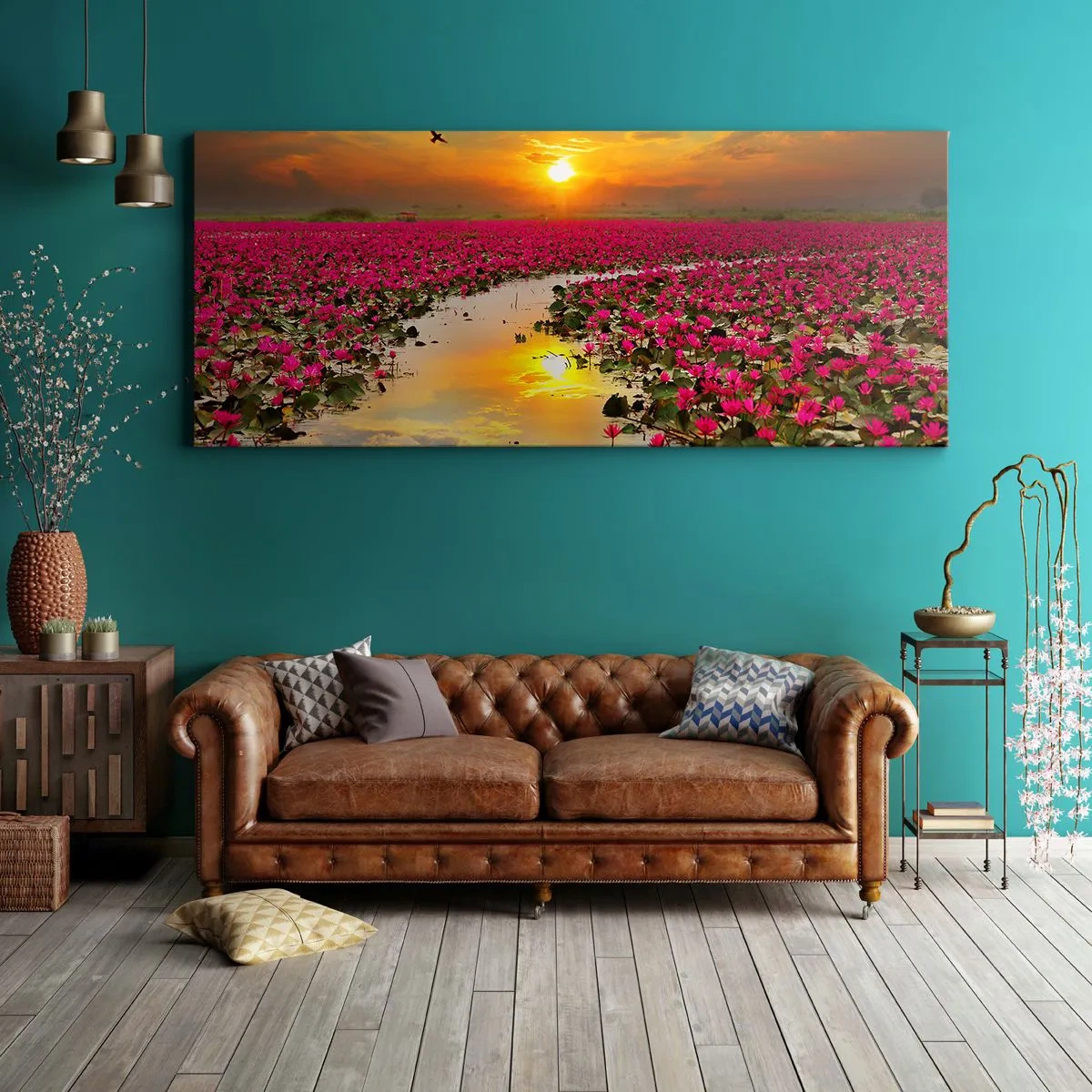 Canvas picture - Secret Life of a Lake - 160x50 cm