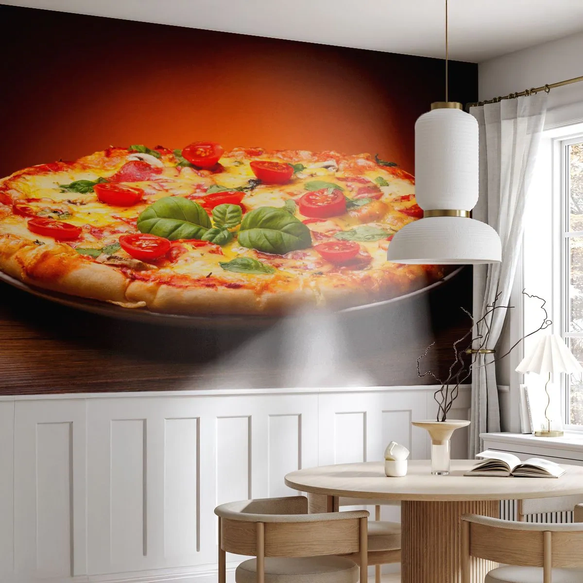 Self-Adhesive Photo Wallpaper Deluxe Sticker - Mamma Mia! - Gastronomy, Pizza, Italy - 250x175 cm