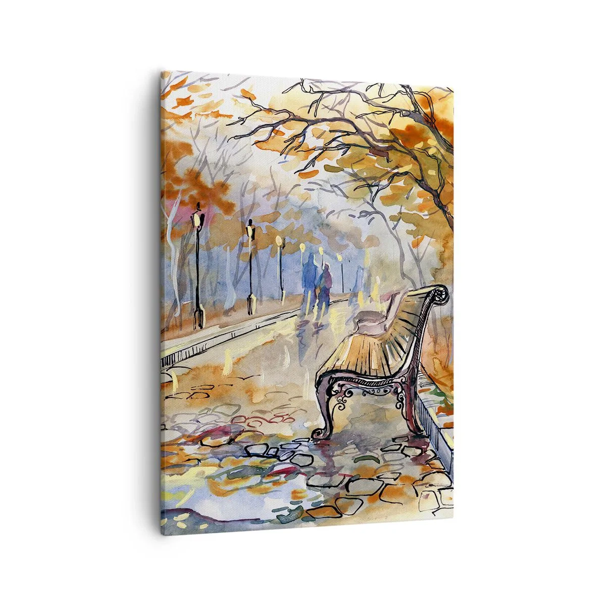 Canvas picture - Walking together into Autumn - 50x70 cm