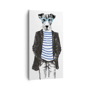 Canvas picture - Gentleman Dog - 55x100 cm