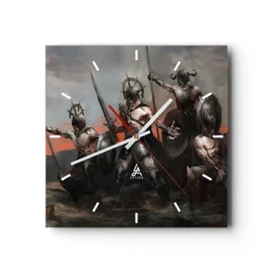 Wall clock - Clock on glass - With Your Shield Or on It - 30x30 cm