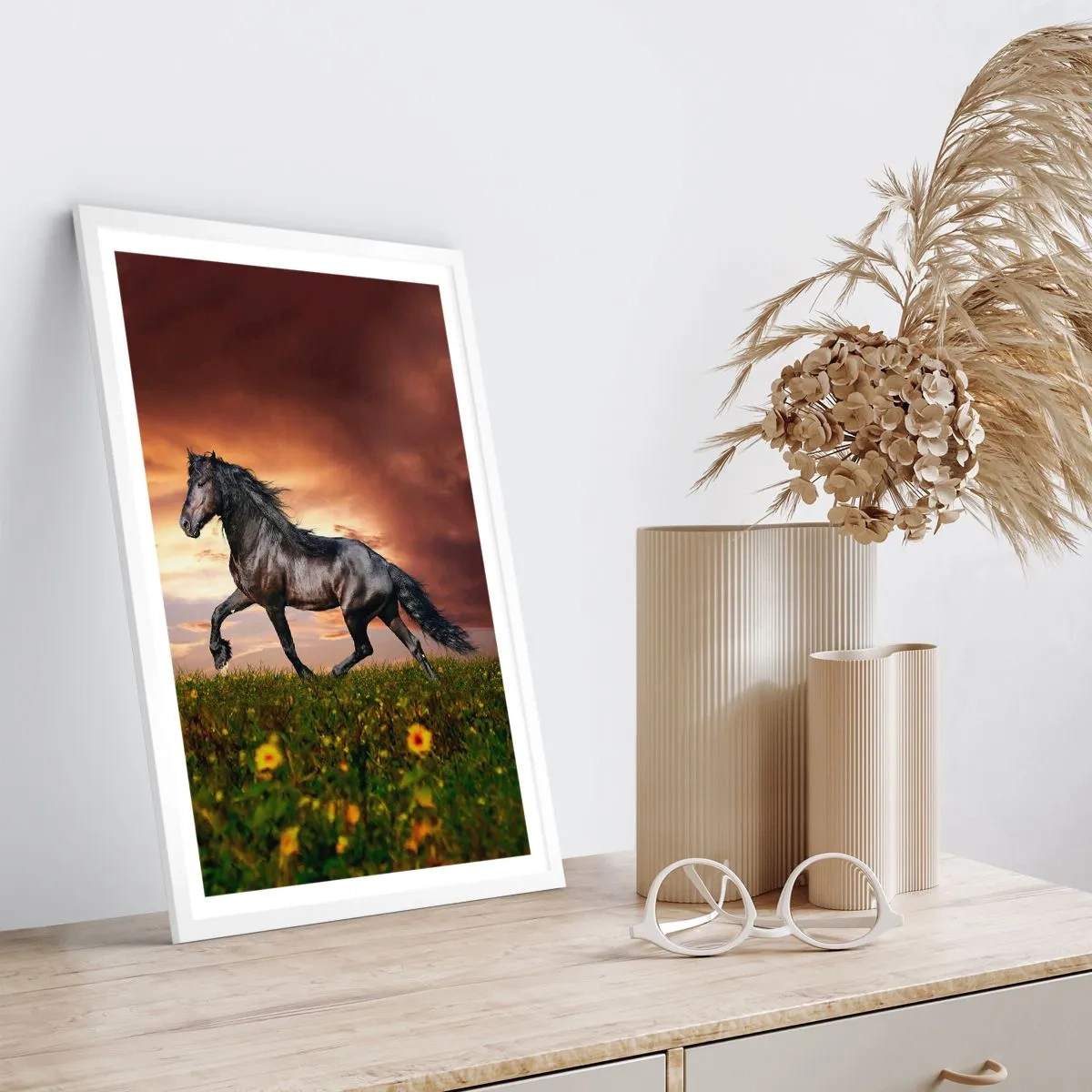 Poster in white frmae - Black Prince - 70x100 cm