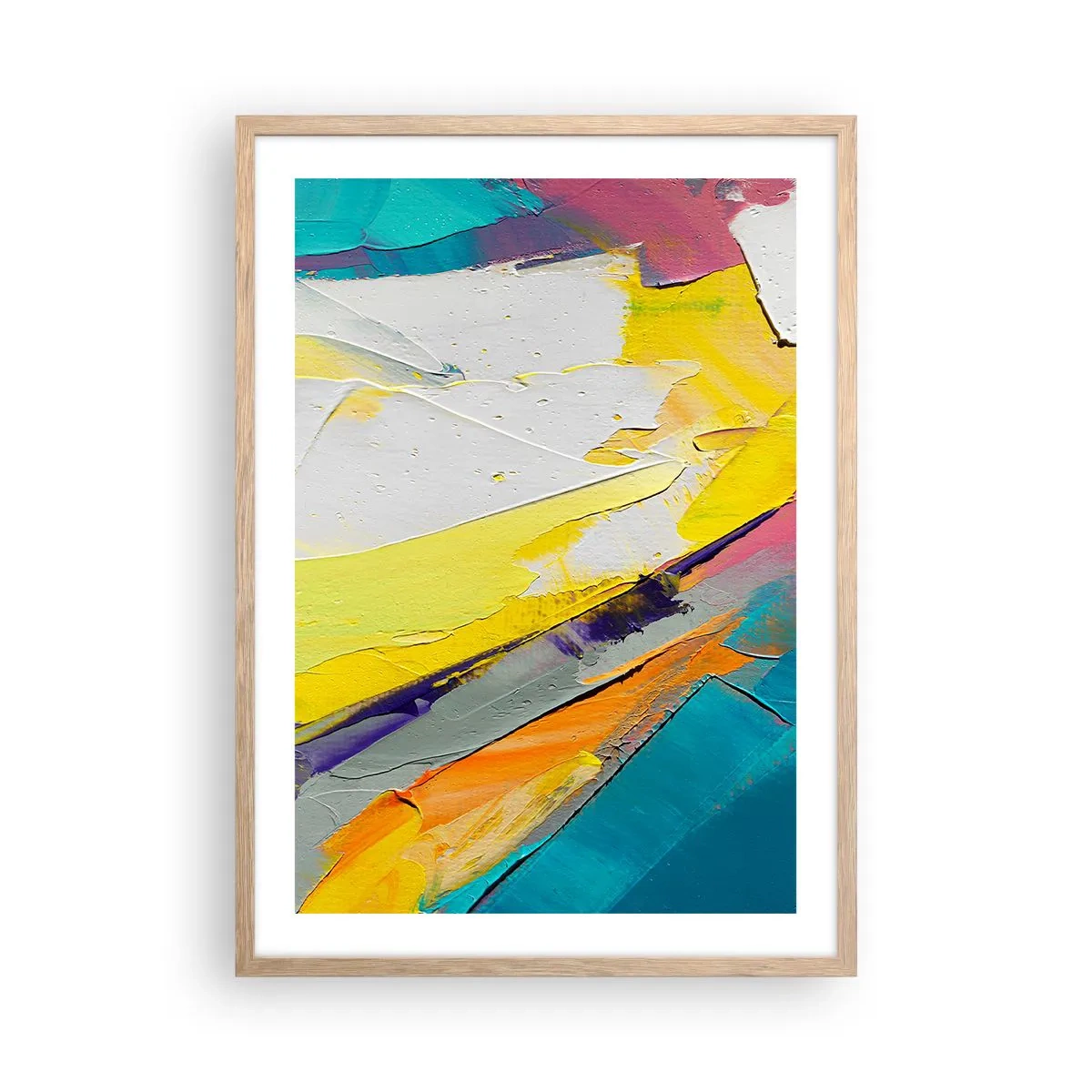 Poster in light oak frame - Anatomy of Light - 50x70 cm