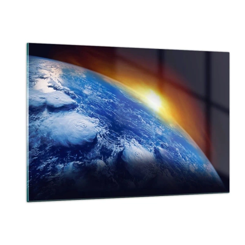 Glass picture - Sunrise by the Blue Planet - 120x80 cm