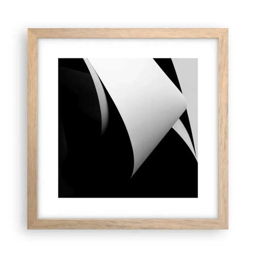 Poster in light oak frame - Planes of Light Emerging from the Shadow - 30x30 cm