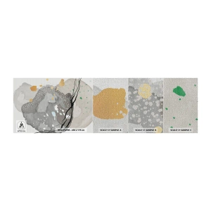 Photo Wallpaper Sample Premium Canvas - Organic Composition  - Abstraction, Blots, Paint - 100x30 cm