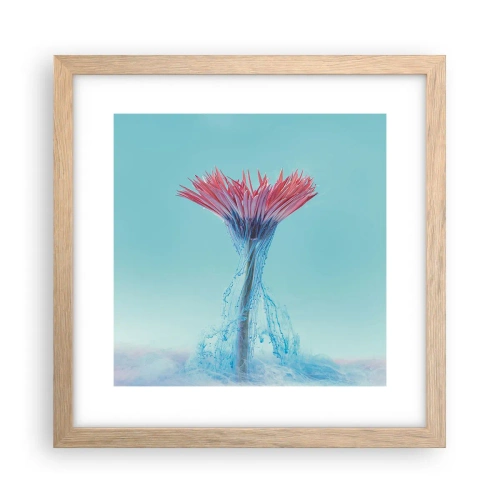 Poster in light oak frame - In a Lively Embrace - 30x30 cm