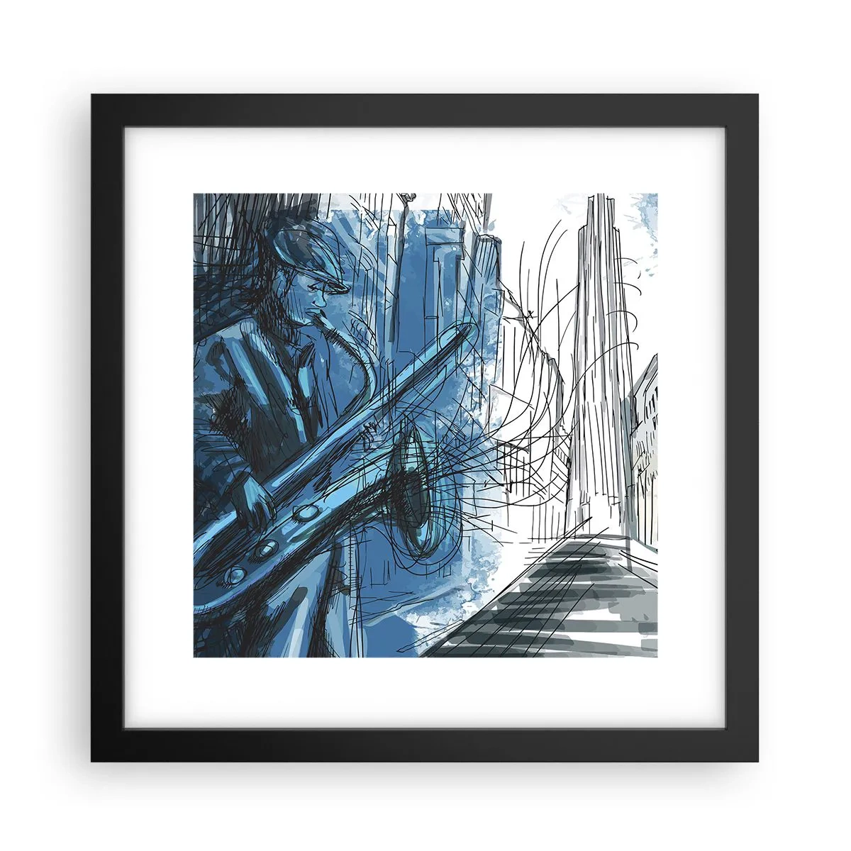Poster in black frame - City Rhapsody - 30x30 cm
