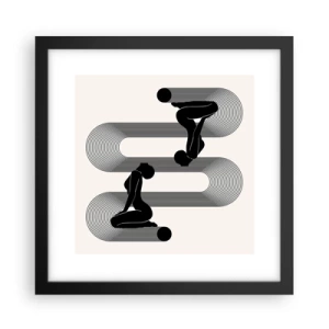 Poster in black frame - Sensual Symmetry - 30x30 cm