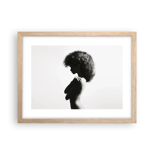 Poster in light oak frame - Like a Flower on a Thin Stem - 40x30 cm