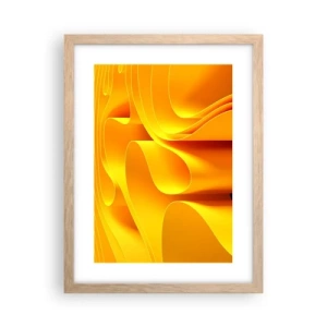 Poster in light oak frame - Like Waves of the Sun - 30x40 cm