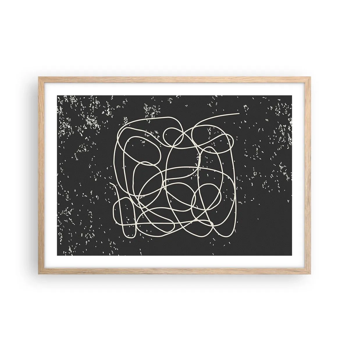 Poster in light oak frame - Lost Thoughts - 70x50 cm