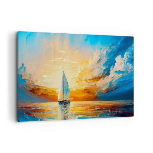 Canvas picture - Sailing in Gold - 120x80 cm