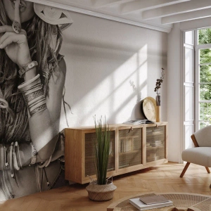 Custom Wallpaper Premium Sand - Like a Girl - Woman, Boho, Vintage