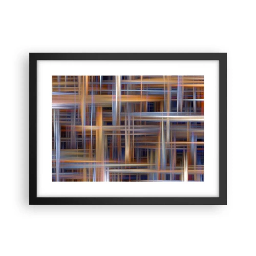 Poster in black frame - Light Woven - 40x30 cm