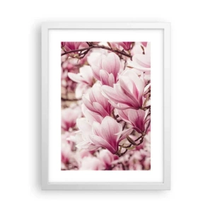 Poster in white frmae - Spring is Pink - 30x40 cm