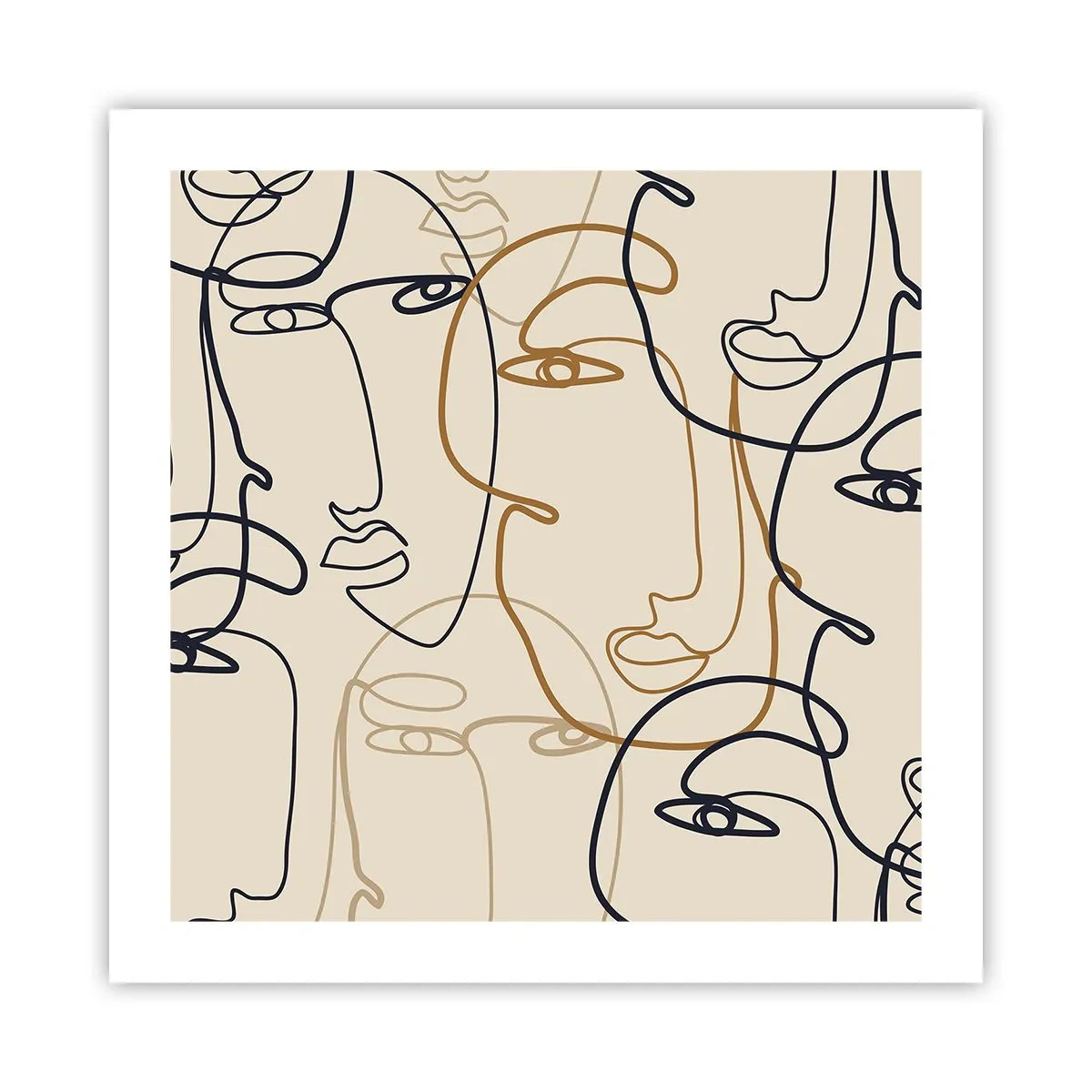 Poster - Multiplied Portrait - 50x50 cm