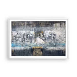 Poster in white frmae - Icy Path - 91x61 cm