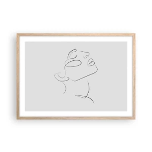Poster in light oak frame - Meanders of a Dream - 70x50 cm